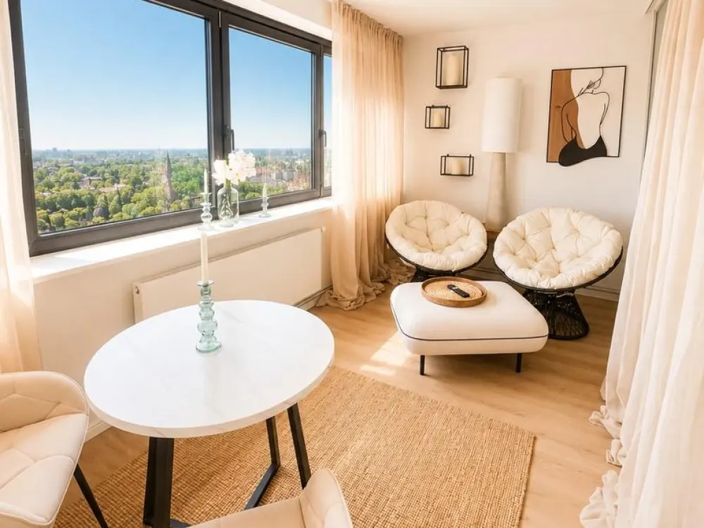 Fully furnished high-rise residence 29F/ W2 Panorama views over Hamburg