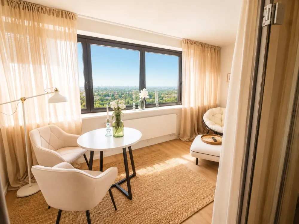 Fully furnished high-rise residence 29F/ W2 Panorama views over Hamburg