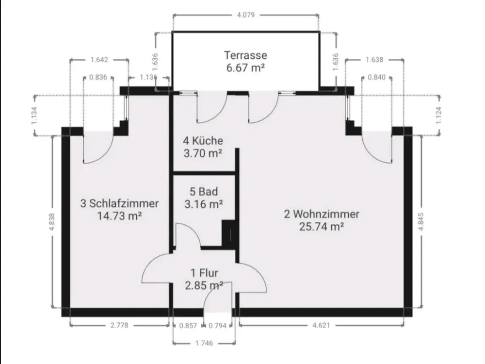 2-Zi.-Wohnung Terrasse + Garten + Küche + TG + Aufzug | Dresden
