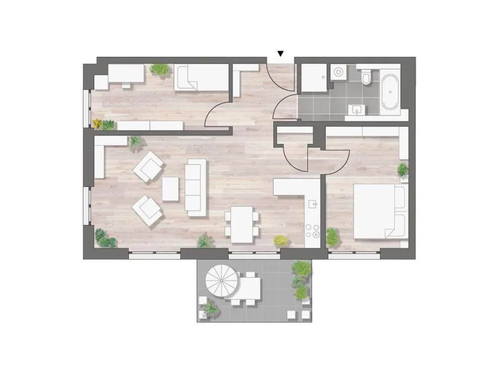 Ihre neue 3 Zimmerwohnung im Erstbezug mit Terrasse.