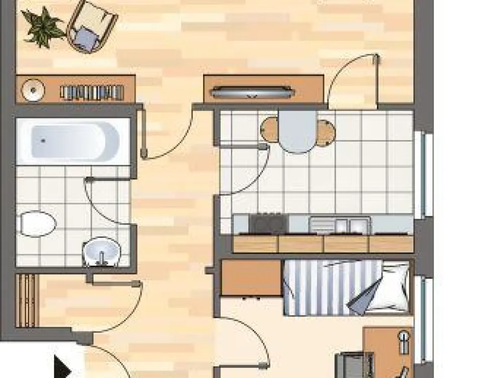 Available from October! 3-room apartment in Methler on offer, with laminate flooring