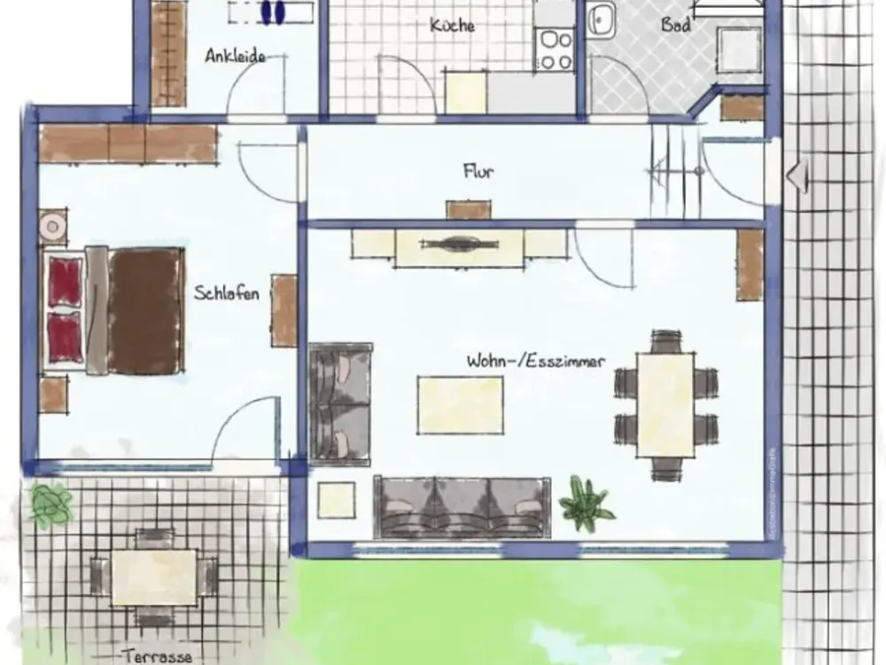 WUNDERSCHÖNE 2-ZIMMER TERRASSENWOHNUNG IN STUTTGART-SÜD