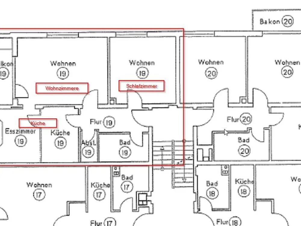 Gepflegte Wohnung 2 Zimmern (Küche / BAD) sowie Balkon und EBK in