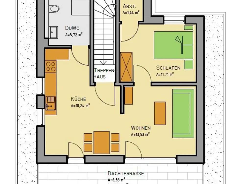 2,5 Zimmer Wohnung mit Einbauküche und Balkon