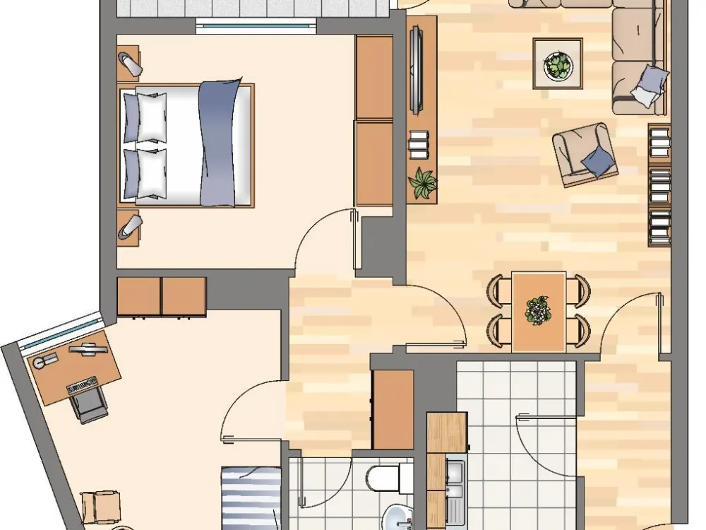 Tolle 3 Zimmer Wohnung mit Balkon für Familien