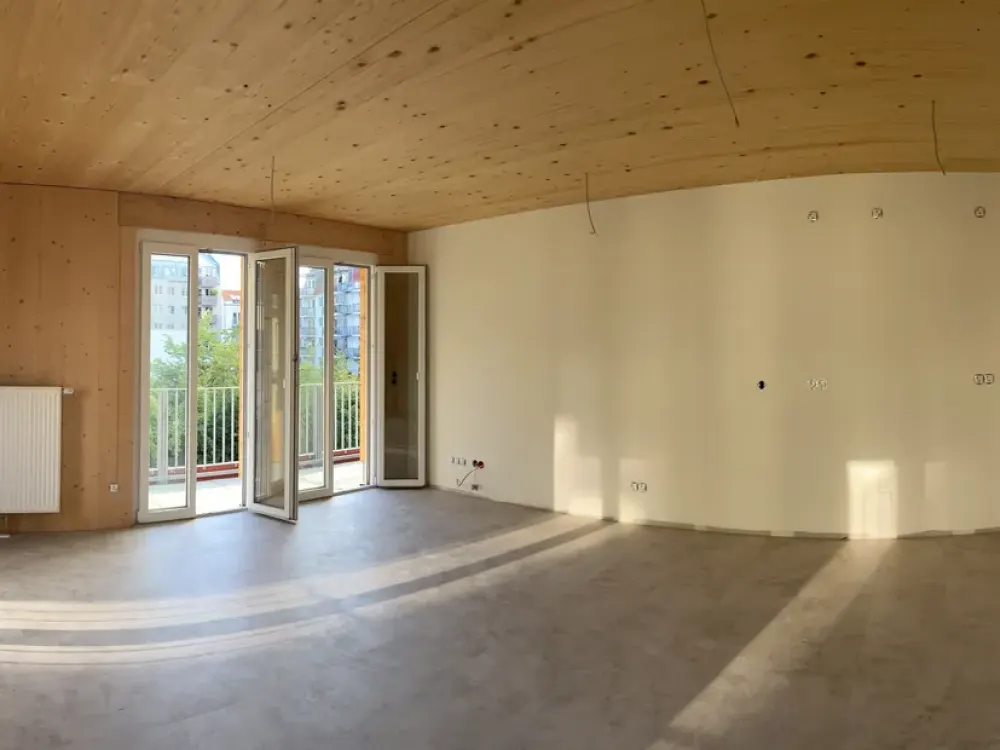 White WBS for 4 persons up to 85 m²: Südvorstadt! 4-room apartments 84.06 m² with balcony, ecological 'wooden house'!