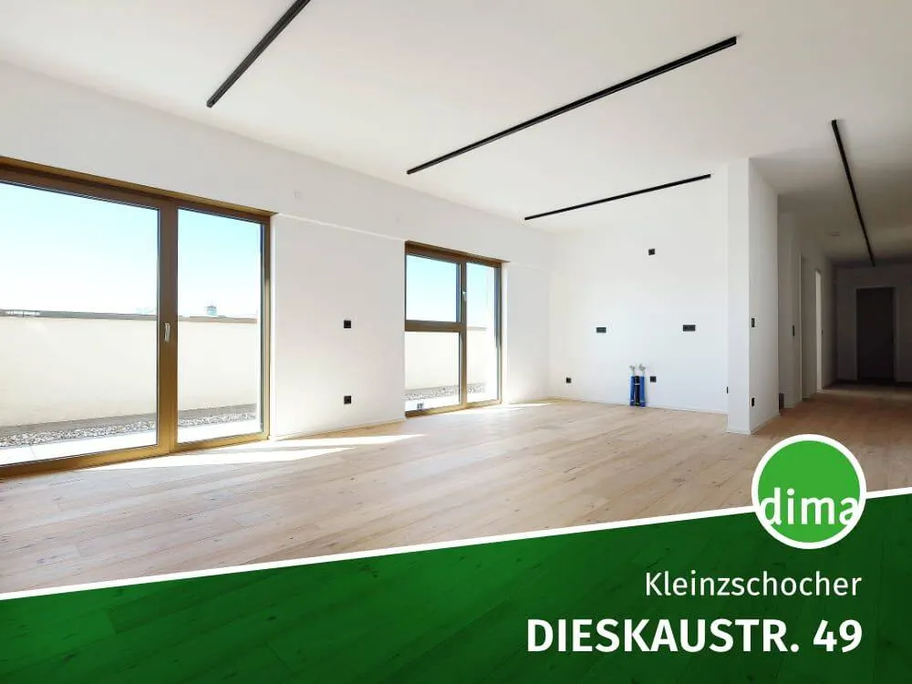 ERSTBEZUG! Penthouse mit umlaufender Dachterrasse, Vollbad, Gäste-Bad, Aufzug, Tiefgarage u.v.m.
