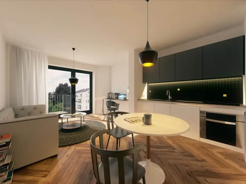 VARIABEL BEZUGSFREI: ZENTRUMNAHES, MÖBLIERTES ZWEI-ZIMMER-APARTMENT