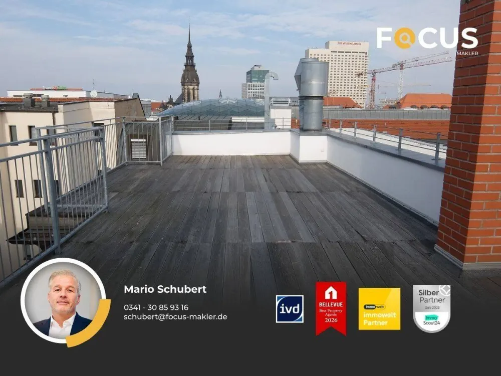 Zentrum - repräsentative, ruhige & großzügige Dachgeschoßwohnung mit imposanter Dachterrasse
