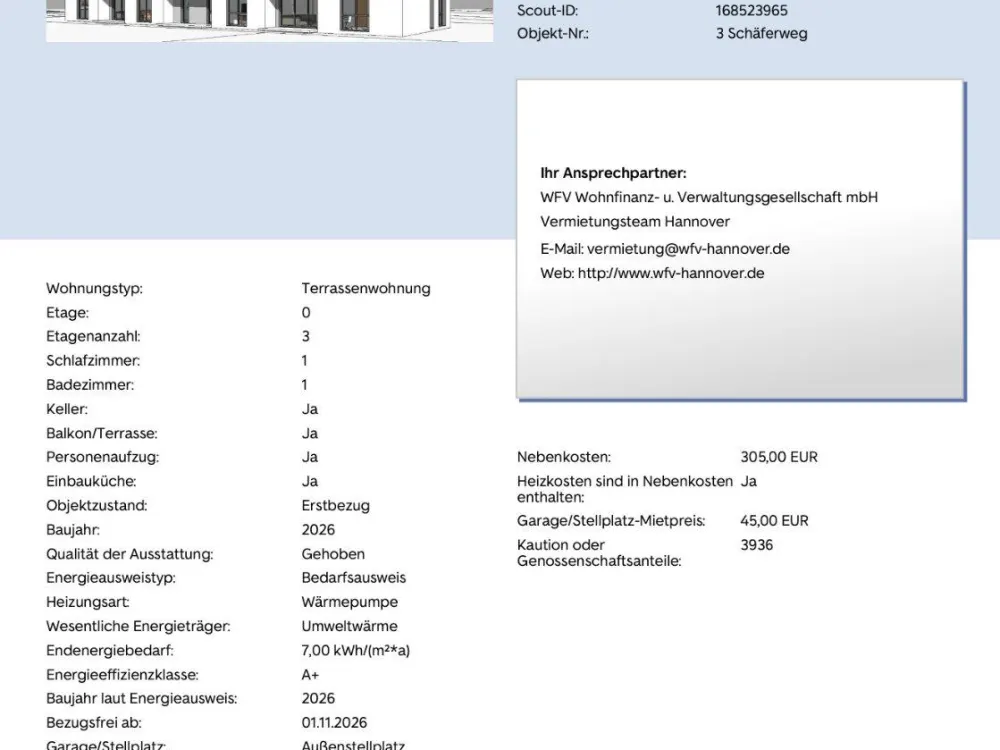 Neubau Ronnenberg Schäferweg 6 D, 3 Zimmer