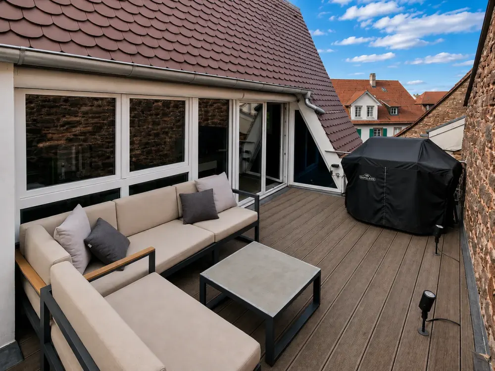 Extravagant and Modern Apartment with Roof Terrace in the Old Town of Durlach