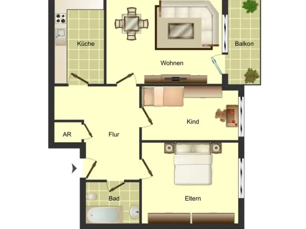 3-Zimmer-Wohnung in Bergkamen City