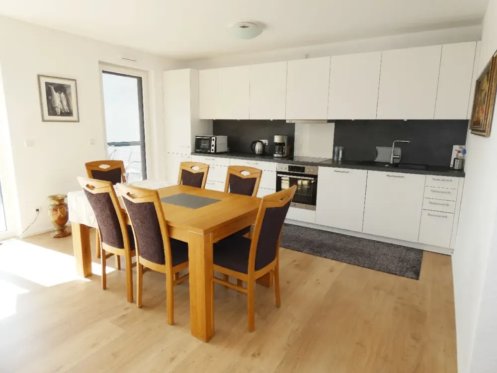 Modern 4-Room Penthouse Apartment with Built-in Kitchen, Elevator and Large Roof Terrace