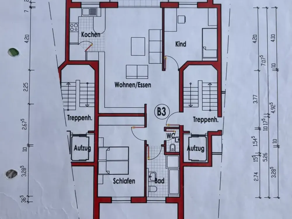 Richtig schöne helle und zentrale 3-Zimmer-Wohnung in Graben-Neudorf