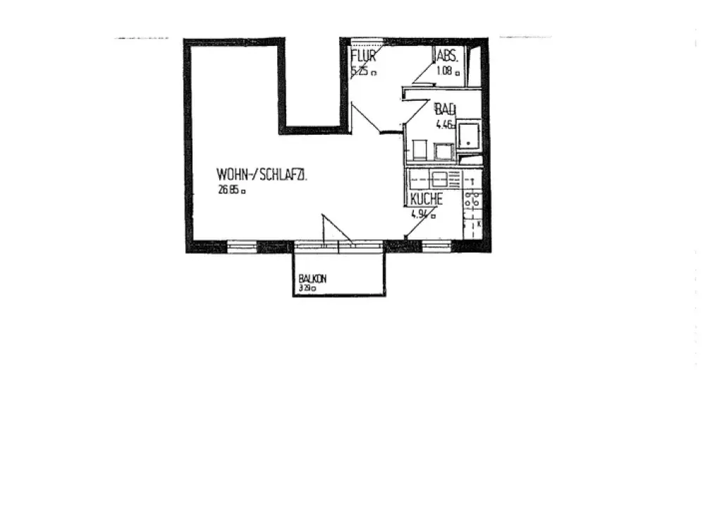 Schöne möblierte 1 Zimmer Wohnung in Königstädten