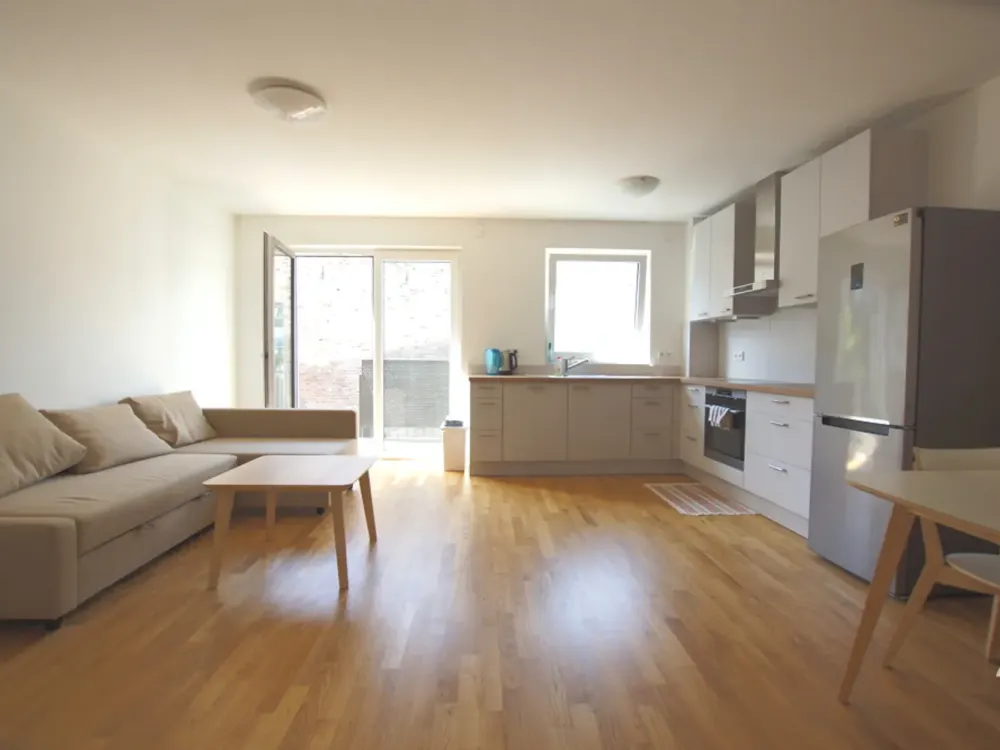 Teilmöblierte 2 Zimmer-Wohnung mit großer Sonnenterrasse, EBK und Tiefgarage in Meerbusch-Büderich