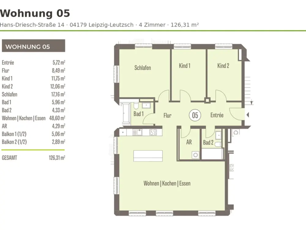 FIRST OCCUPANCY | NEW BUILD | 4-Room Apartments + Balcony & Elevator | Villenviertel Leutzsch, directly at the Auwald