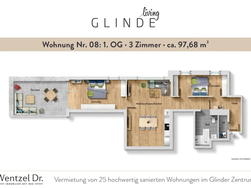 Compact and Stylish, Attractive 3-Room Apartments - Wentzel Dr.