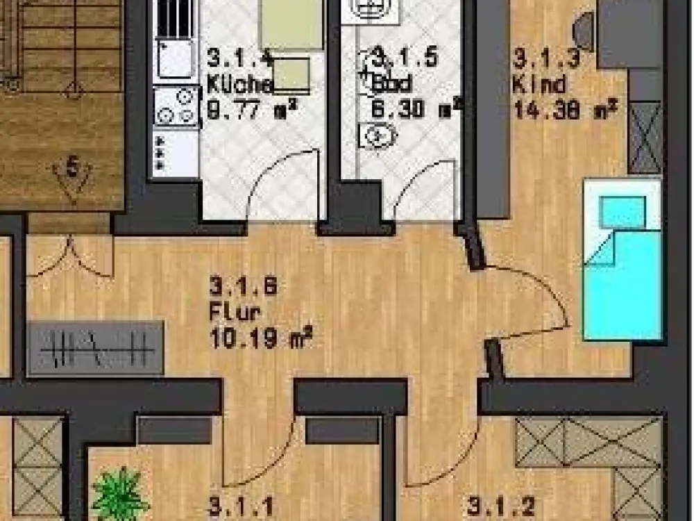 3-Zimmer Wohnung mit Balkon in Gohlis