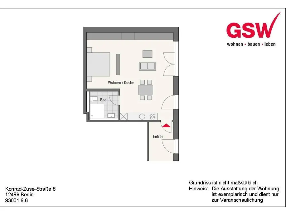 The Smart Square - helles 1-Zimmer-Appartement