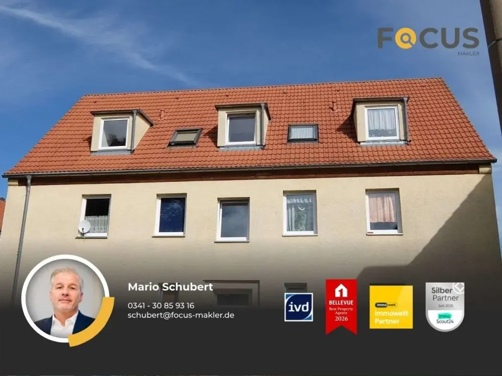 Böhlen - günstige kleine 2-Raumwohnung mit Tageslichtbad, Wanne und Gartenoption in ruhiger Lage