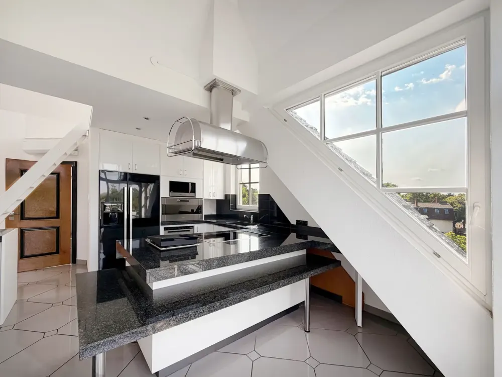 Exceptional Attic Apartment with Wellness Area and Fireplace