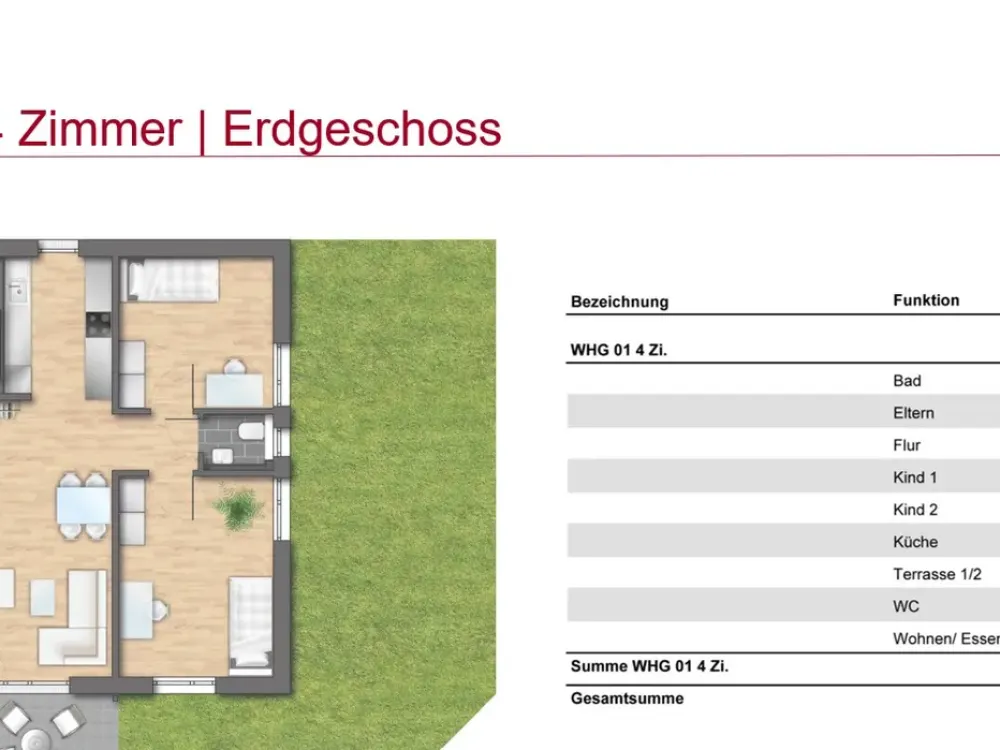 Gepflegte 4-Zimmer-Erdgeschoss-Wohnung