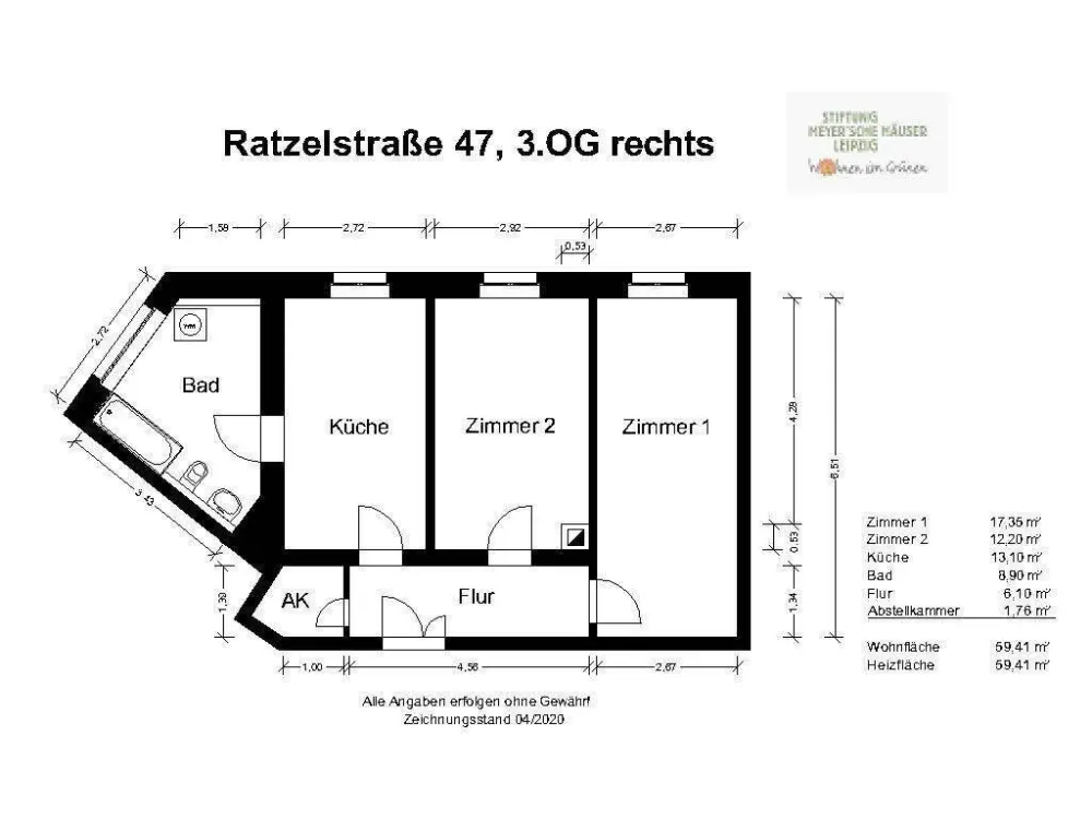 geräumige 2 RW in Kleinzschocher