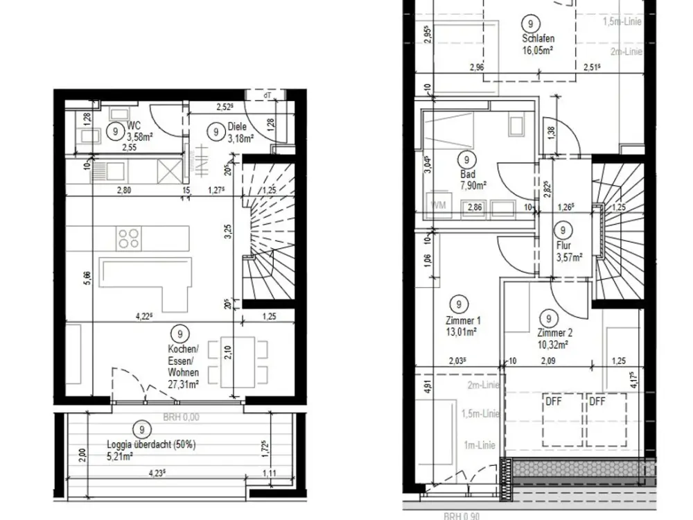 4-Zimmer-Maisonettewohnung mit Loggia und gehobener Ausstattung!