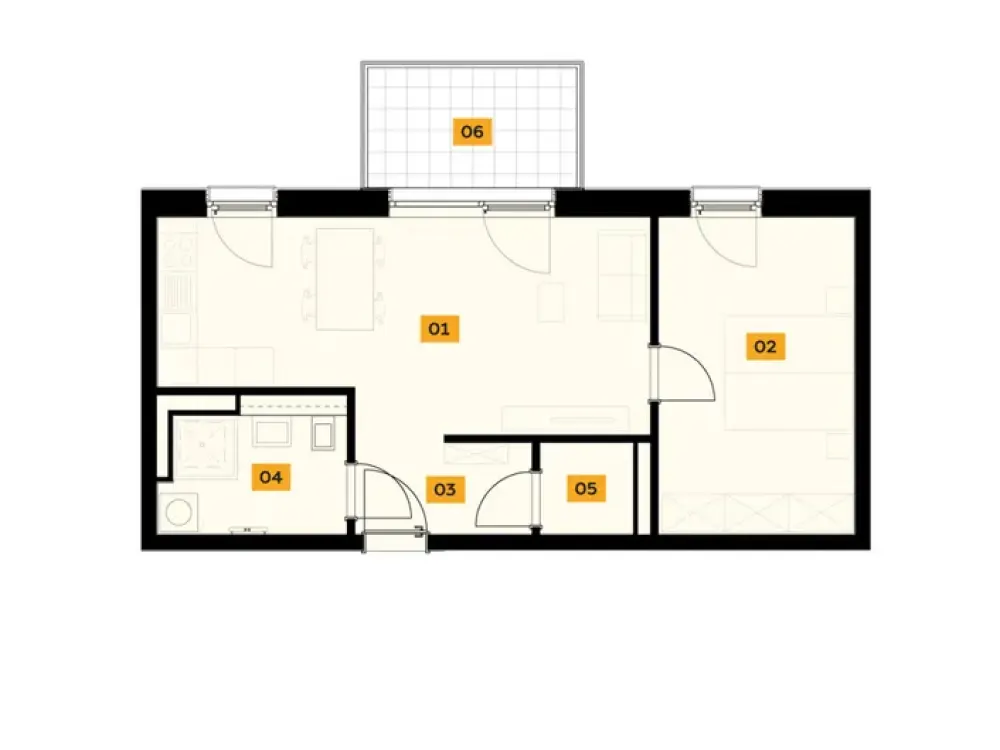 Neubau TQ Home - Sonnige 2-Zimmer-Wohnung im Tabakquartier