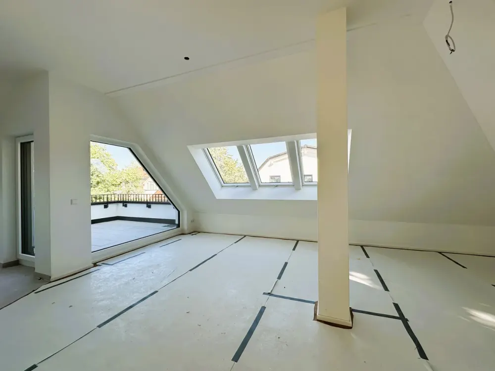 Neubau-Erstbezug: Helle 3-Zi. PREMIUM-DG-Wohnung mit über 3m Deckenhöhe und Dachterrasse