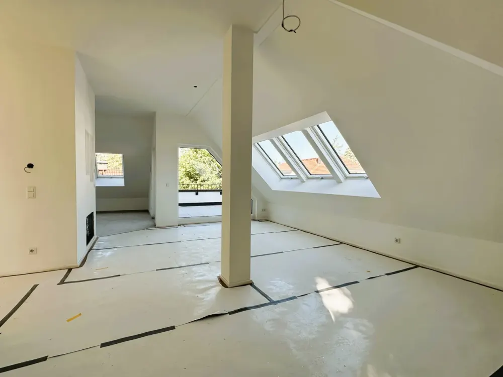 Neubau-Erstbezug: Helle 3-Zi. PREMIUM-DG-Wohnung mit über 3m Deckenhöhe und Dachterrasse