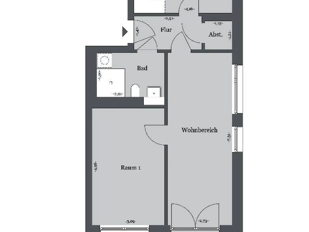 2-Zimmer-Wohnung im WOHNEN PLUS