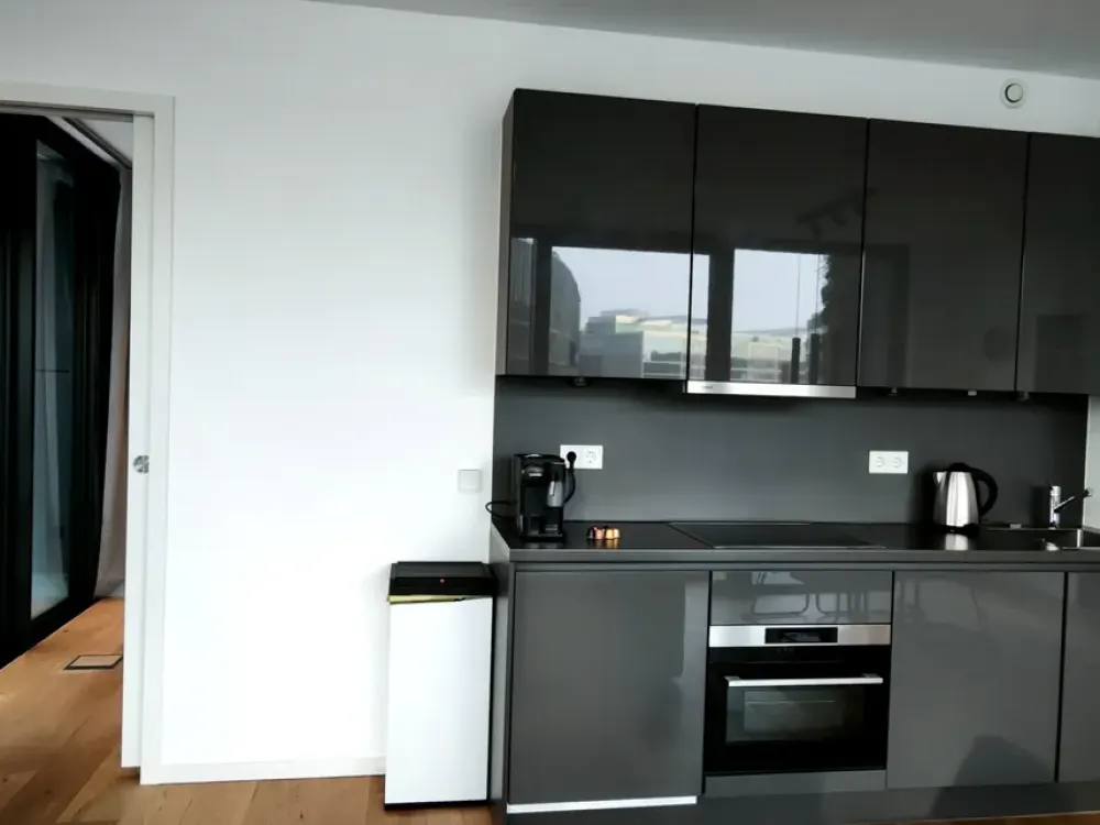 Vollmöblierte Luxuswohnung mit großartiger Terrasse und Skylineblick
