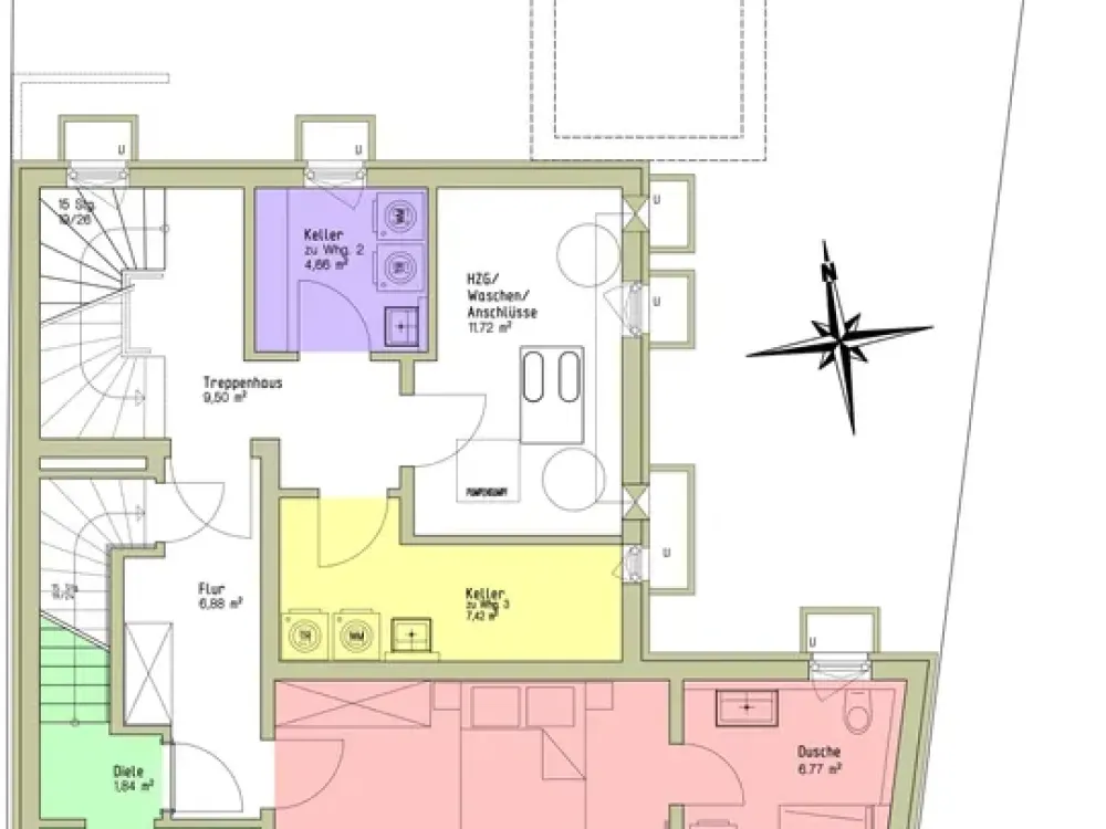 Fixed-term 1-5 years, Charming 3-room apartment near U6. First occupancy, sunny, air conditioning, balcony, fitted kitchen, garage