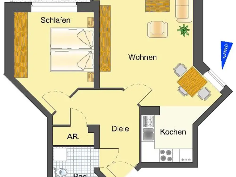 WBS Apartment for Two in Recklinghausen-Süd