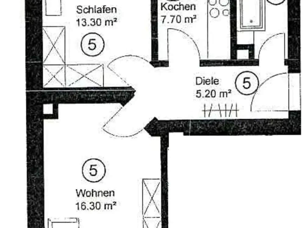 helle 2 Zimmerwohnung in Leipzig / Gohlis