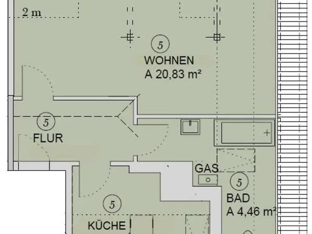 Ab 01.10.2026 - Möblierte, ruhig gelegene 1-Zimmer-Wohnung in Markkleeberg