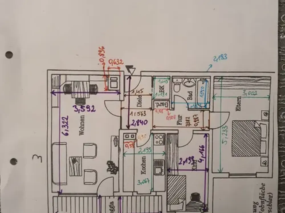3-Zimmer-Wohnung mit großem Sonnenbalkon in Köln-Lindweiler