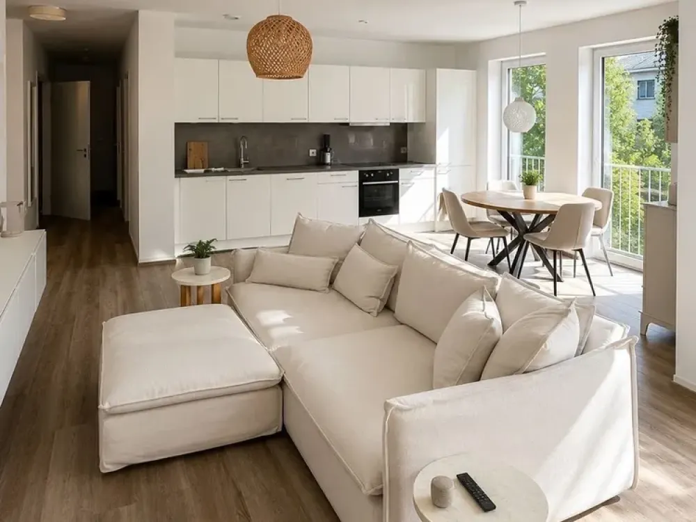 Hübsche 3-Zimmer-Neubau-Wohnung mit EBK und Loggia im schönen Sachsenhausen