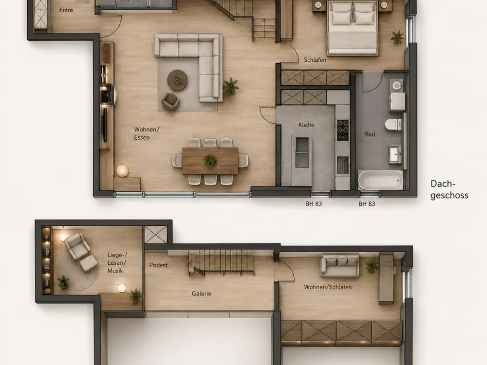 Hochwertig ausgestattete 3,5-Zimmer-Maisonette-Wohnung in begehrter Leipziger Lage