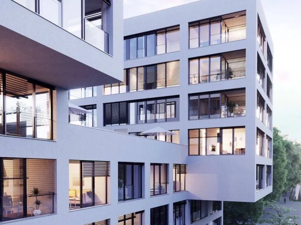Neubau in Mitte mit Terrasse. Möbliert!