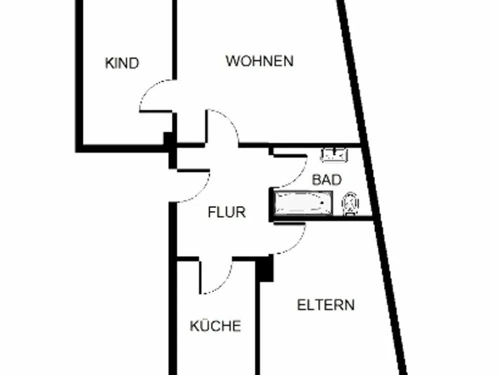 3-Zimmer-Wohnung in zentraler Lage
