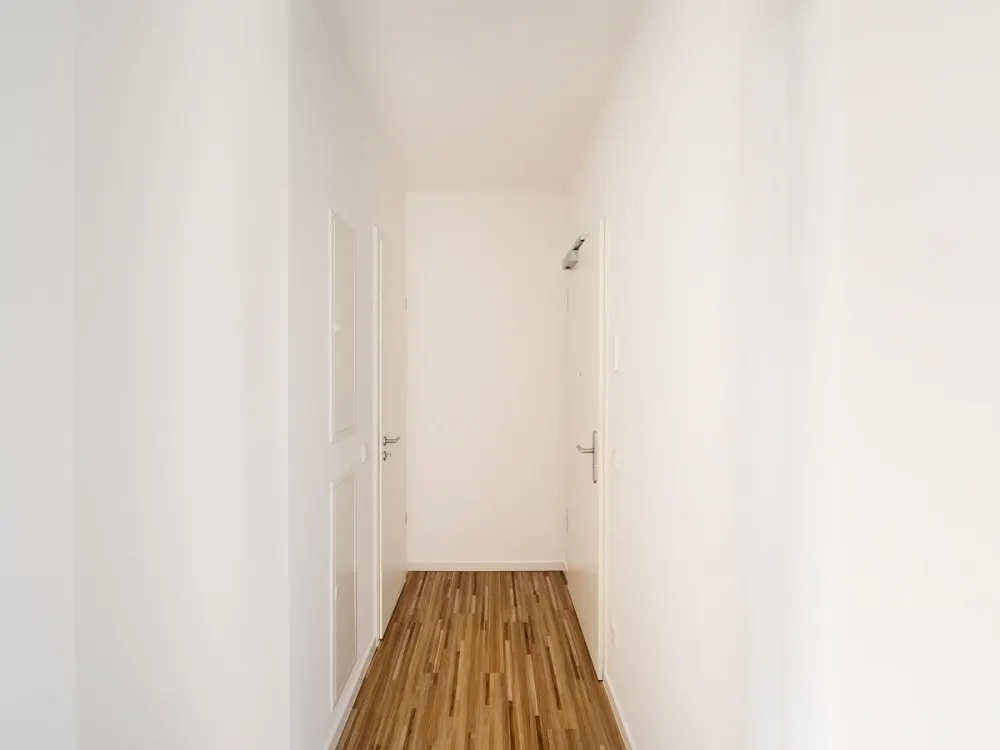 Ganz oben mit großem Balkon und Blick ins Grüne. Neubau in ruhiger zentraler Lage der Südvorstadt.