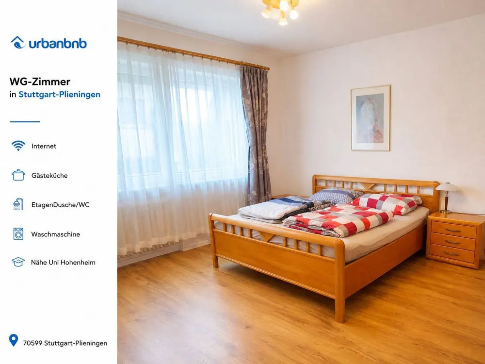 Wohnen auf Zeit Stuttgart Plieningen im möblierten WG-Zimmer Nähe Uni Hohenheim