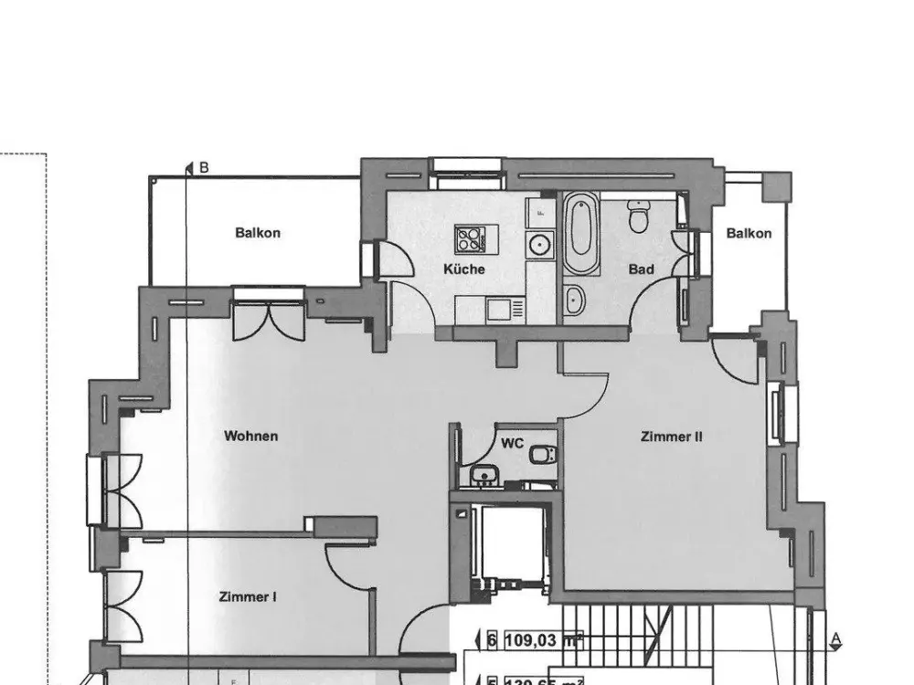 Hochwertige 3-Zimmer-Wohnung in Westend | 92 m² | 2 Balkone | Auf