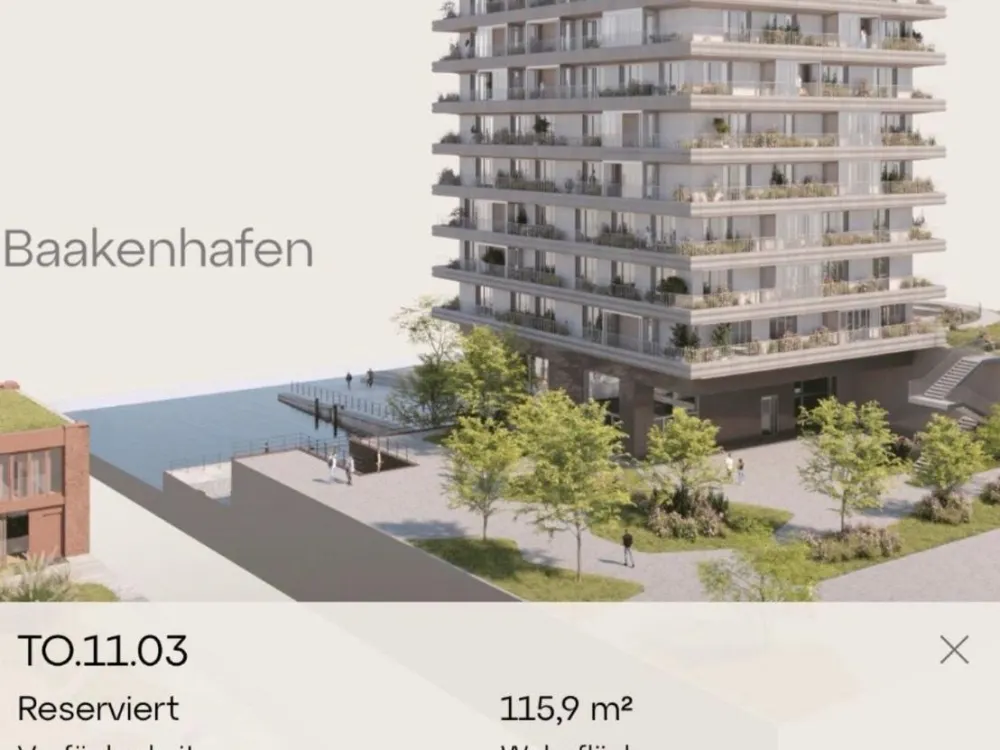 Exklusive Neubau Hafencity Wohnung im 11. OG