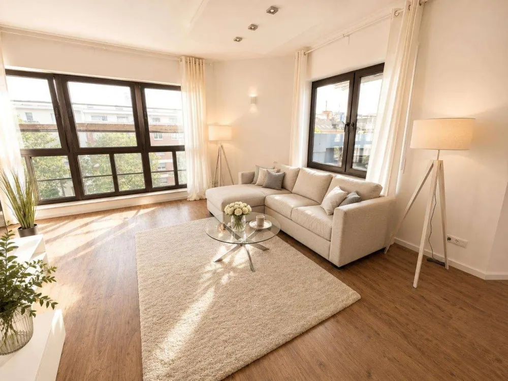 Penthouse-Loft mit Dachterrasse + Furnished + Voll Möbliert