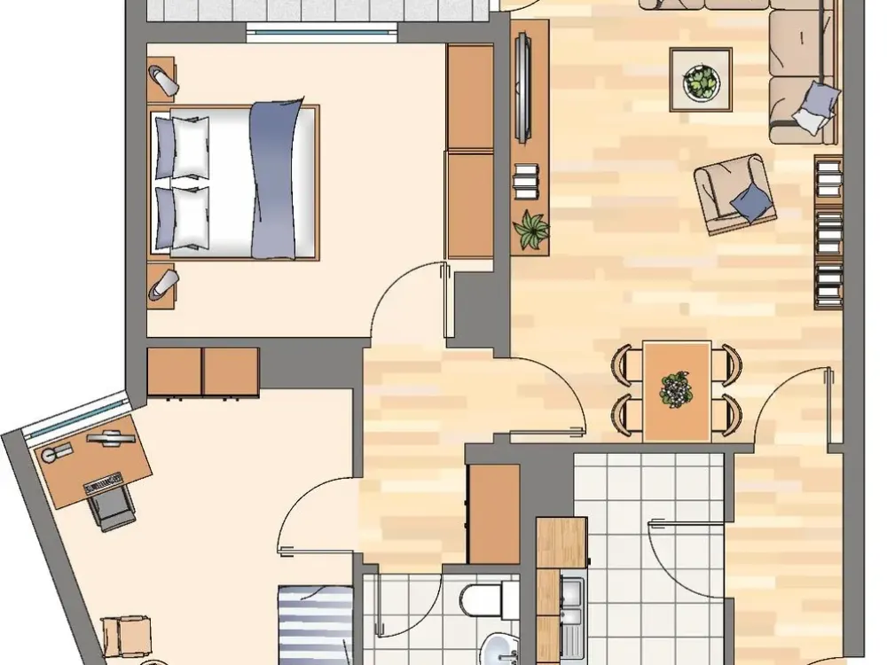 Tolle 3 Zimmer Wohnung mit Balkon für Familien