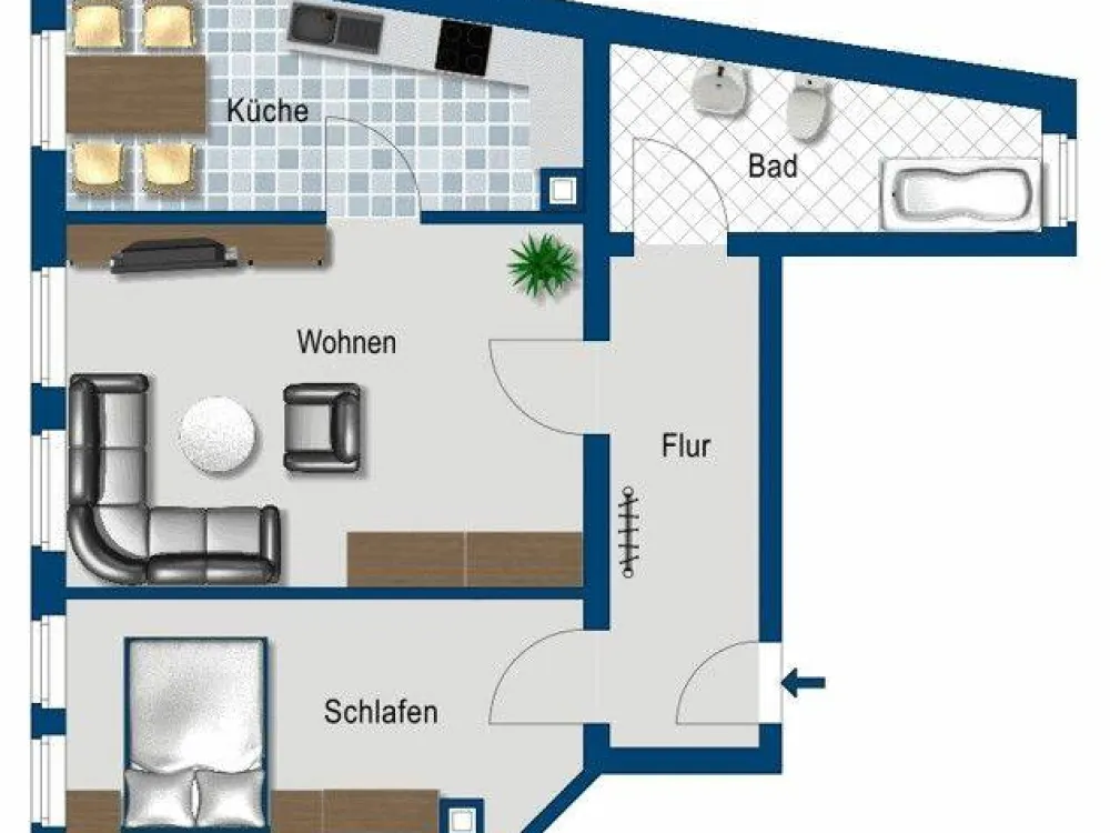 Leben in der City - geräumige 2 Zimmer Wohnung wartet auf Ihren Einzug!